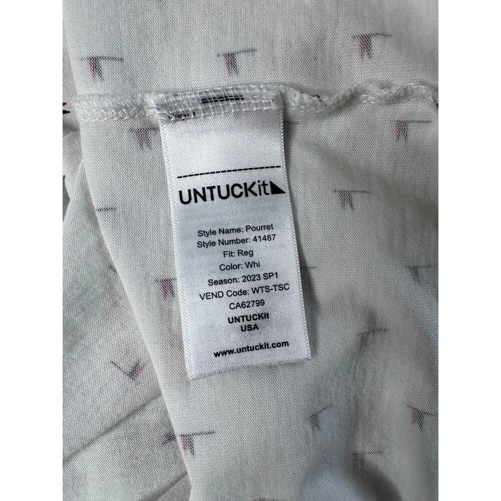 Untuckit Pourret Mens Short Sleeve Polo Size Large - Picture 4 of 7